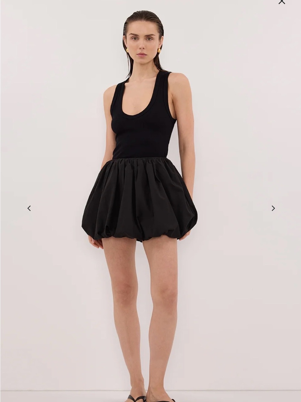 NWT Dissh Stevie Black Bubble Mini Skirt